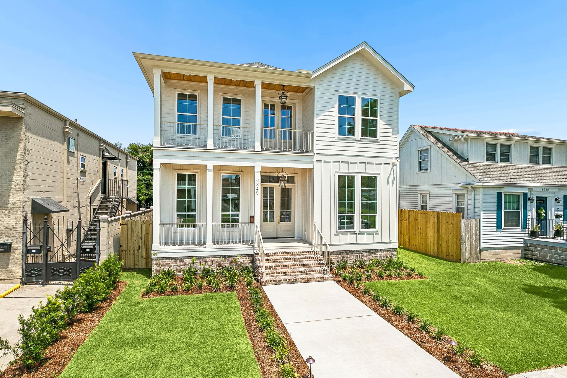 Custom two-story home with front porch